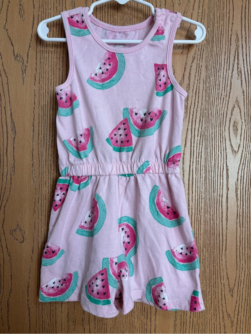 4T Girls Watermelon print romper